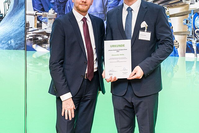 Schubert Prize Awarded - MP Michael Kretzschmer and IMBs Alexander Moelle